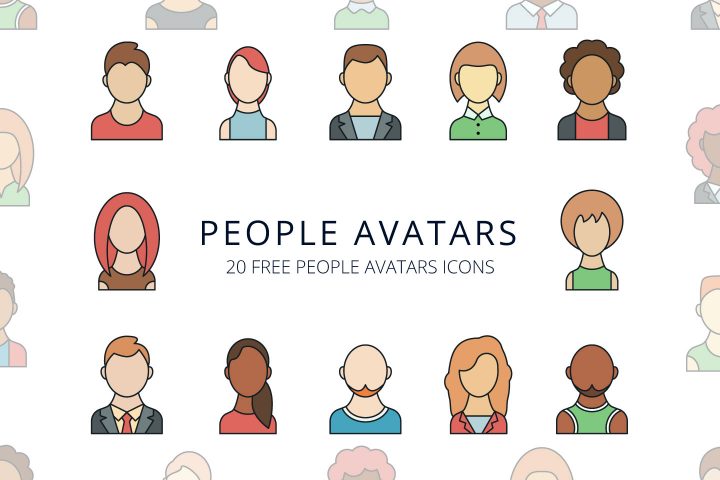 People Avatars Vector Free Icon Set
