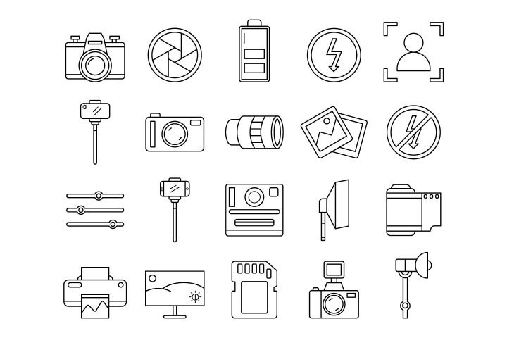Photo Free Vector Icon Set