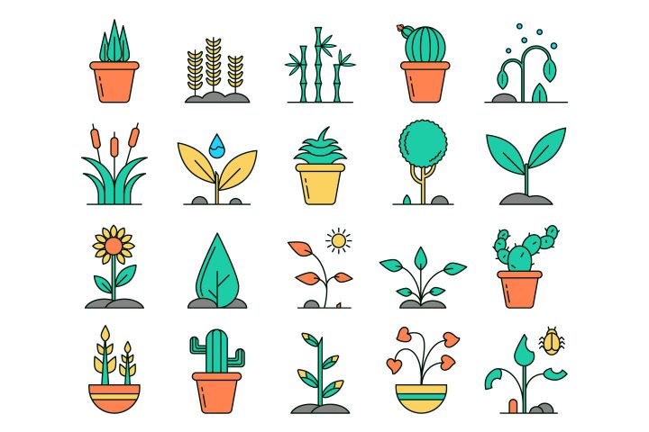 Plants Vector Free Icon Set