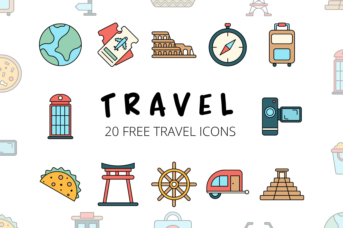 Travel Vector Free Icon Set - GraphicSurf.com