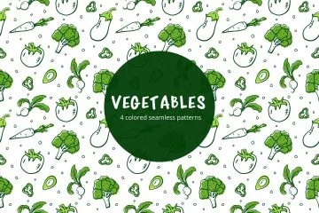 Vegetables Vector Free Seamless Pattern