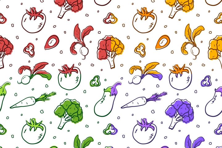 Vegetables Vector Free Seamless Pattern