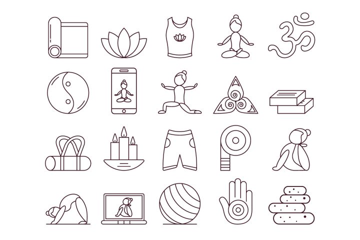 Yoga Free Vector Icon Set