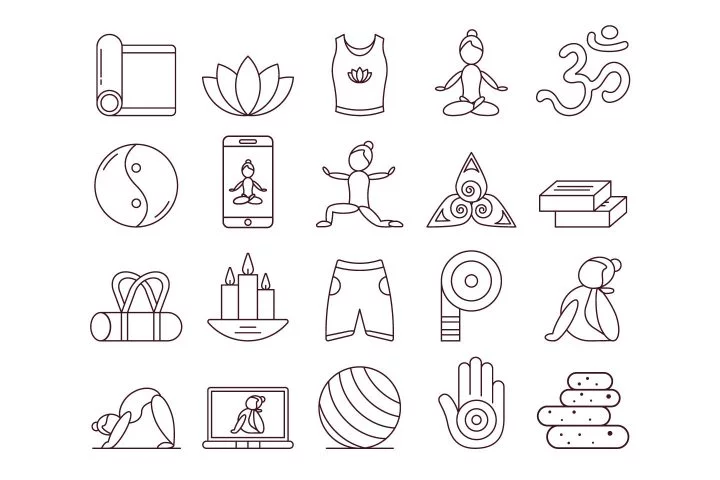 Yoga Free Vector Icon Set