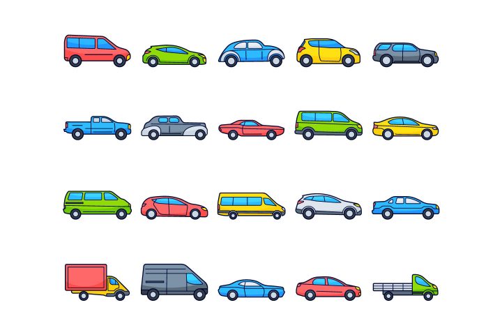 Cars Vector Free Icon Set