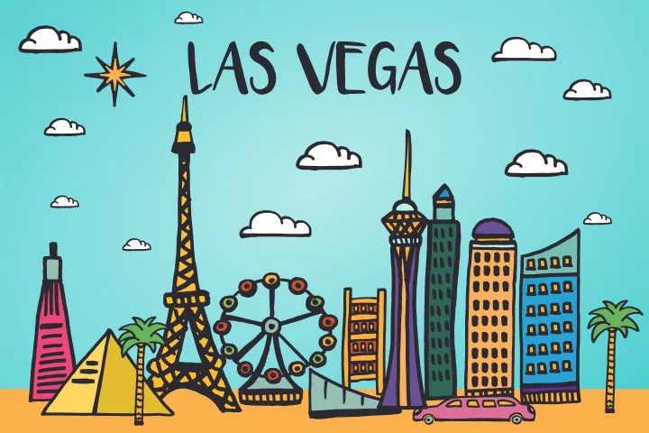 Las Vegas Vector Free Illustration