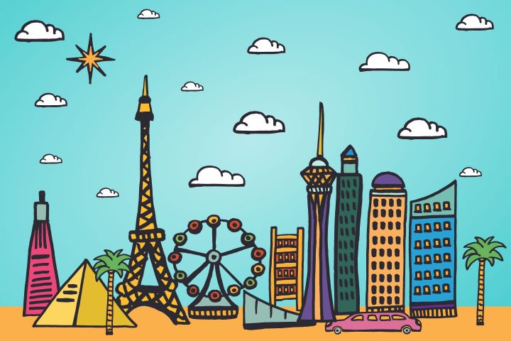 Las Vegas Vector Free Illustration
