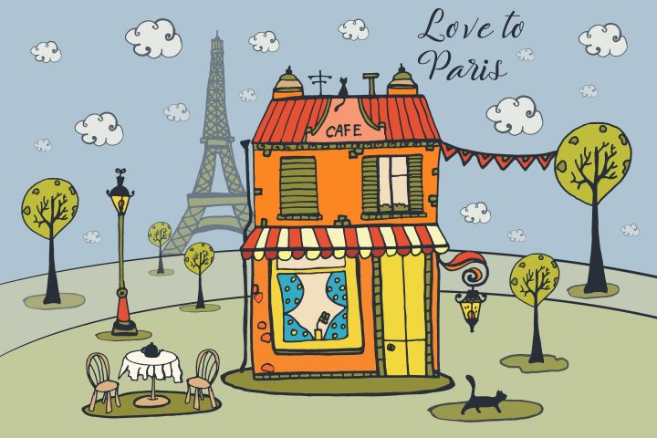 Love To Paris Free Vector Illustration