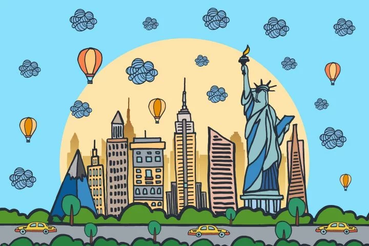 New York City Vector Free Illustration