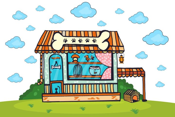 Pet Shop Vector Free Illustration