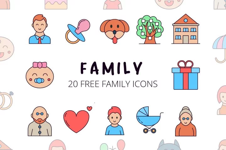 Family Vector Free Icon Set