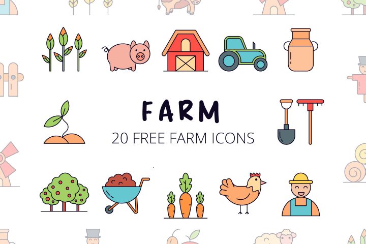 Farm Vector Free Icon Set - GraphicSurf.com