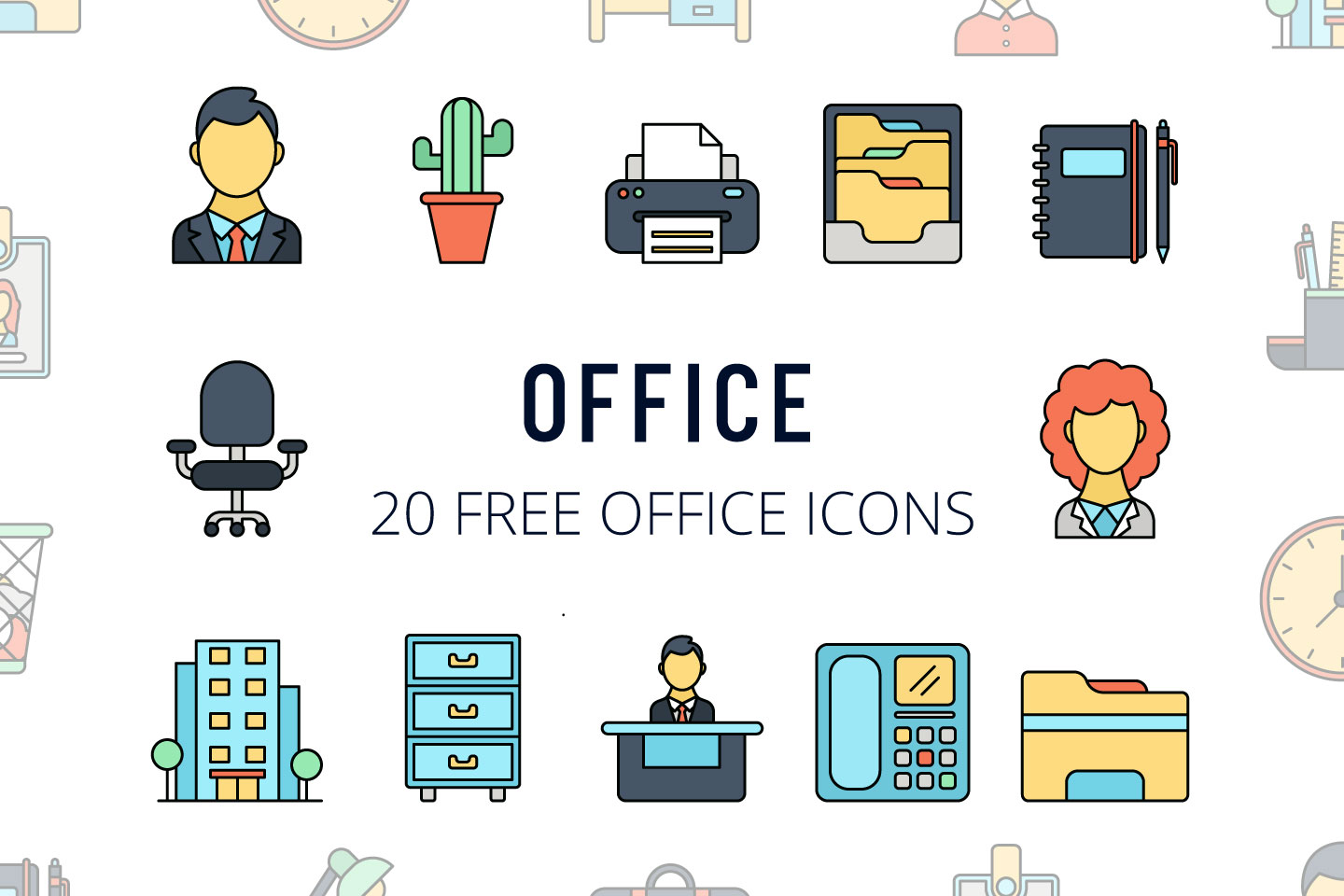 Office Vector Free Icon Set - GraphicSurf.com