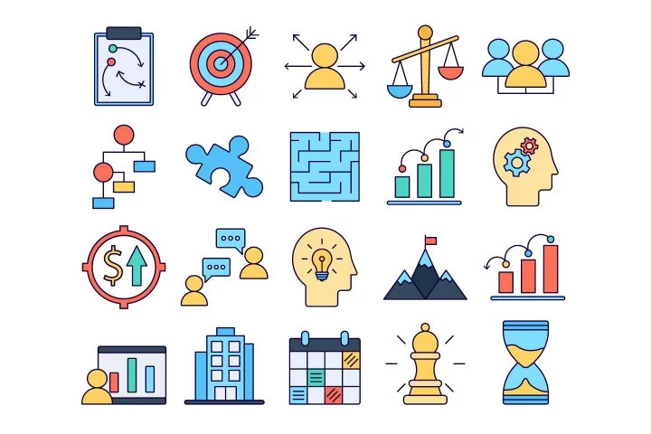 Strategy Vector Free Icon Set