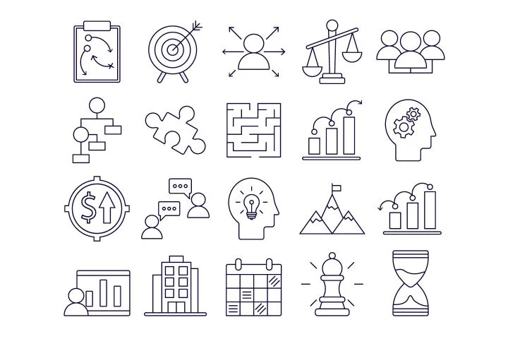 Strategy Vector Free Icon Set