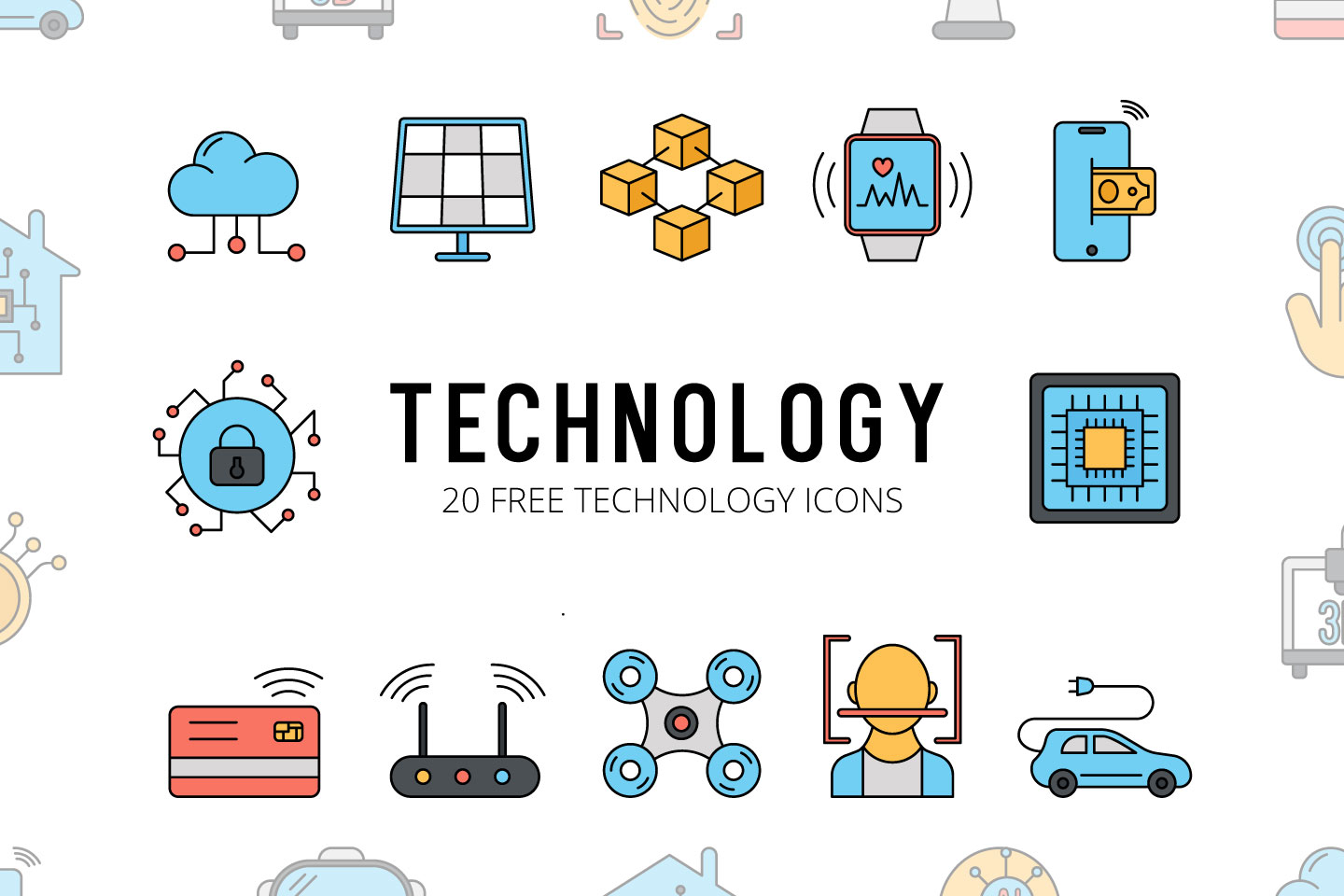 Technology Vector Free Icon Set - GraphicSurf.com