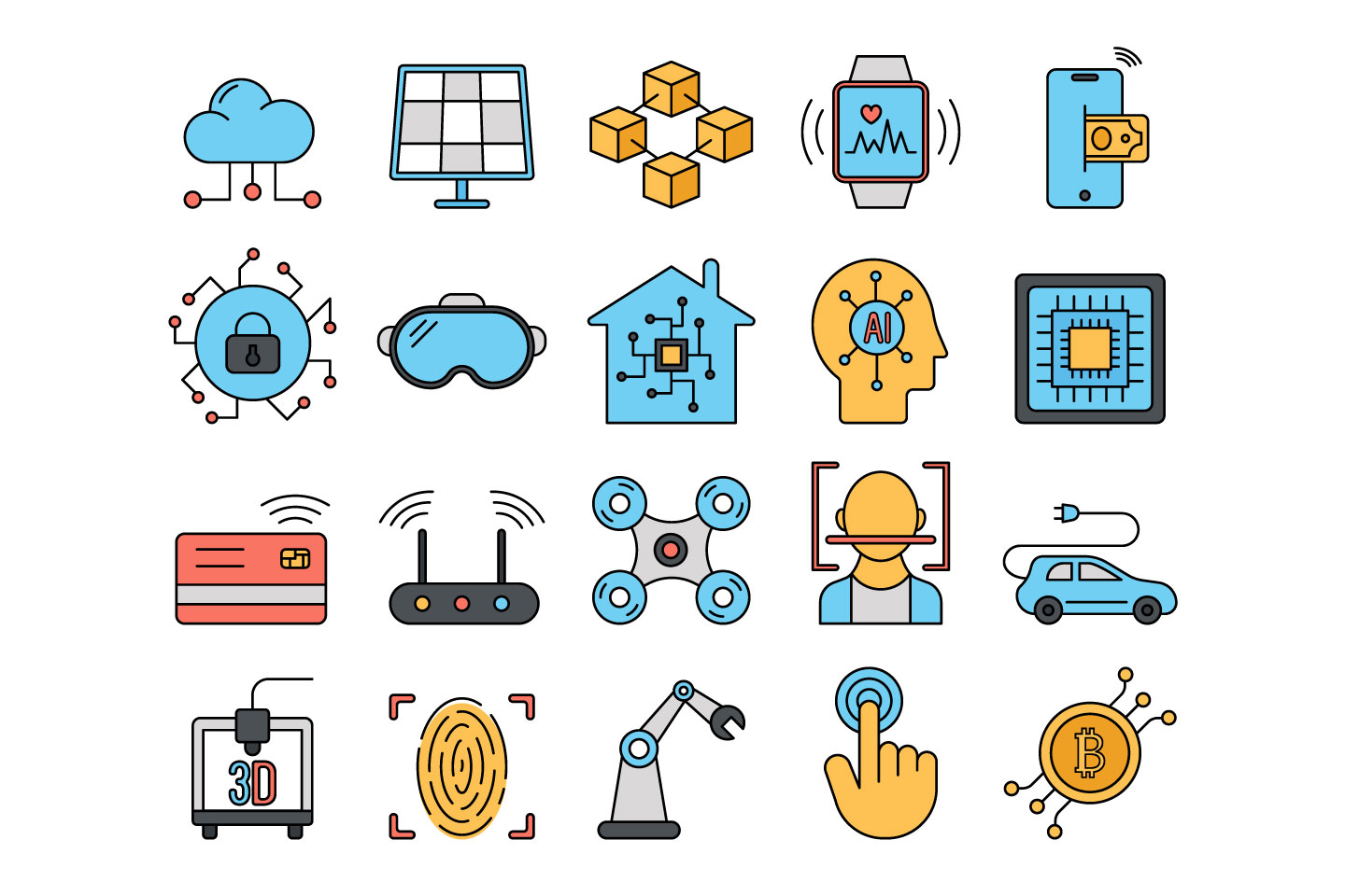 vector icons set