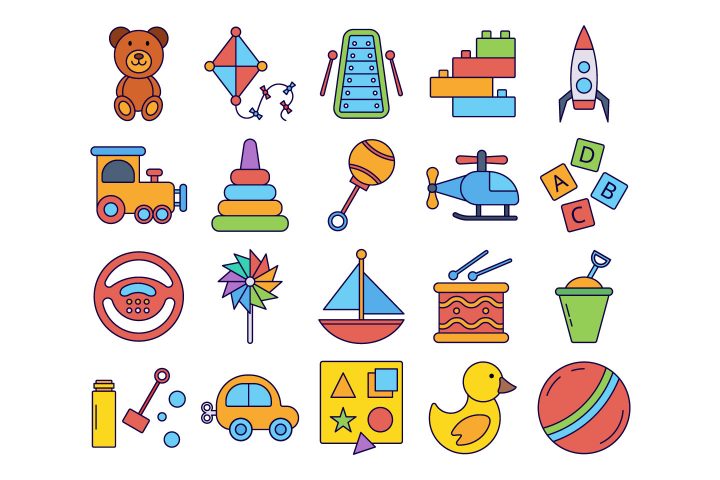 Baby Toys Vector Free Icon Set