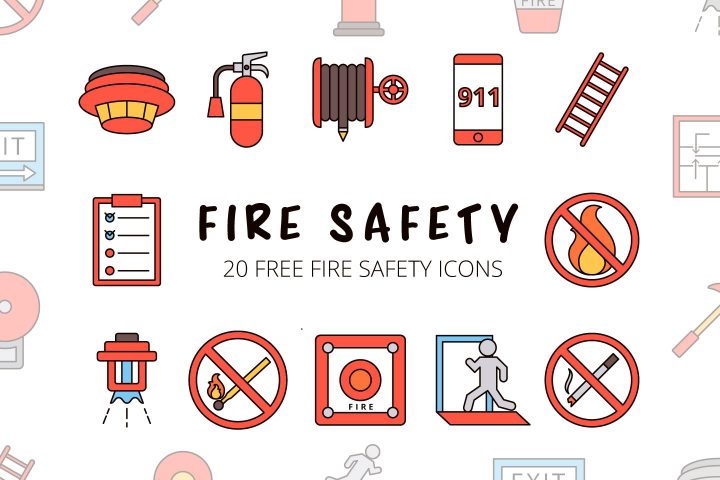 Fire Safety Vector Free Icon Set