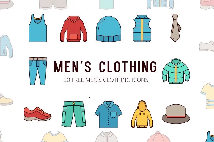 Men’s Clothing Vector Free Icon Set