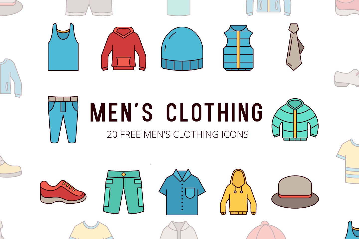 Men's Clothing Vector Free Icon Set 