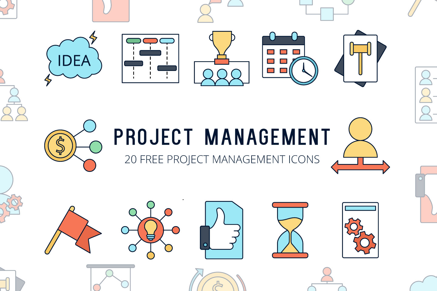 Project Management Vector Free Icon Set
