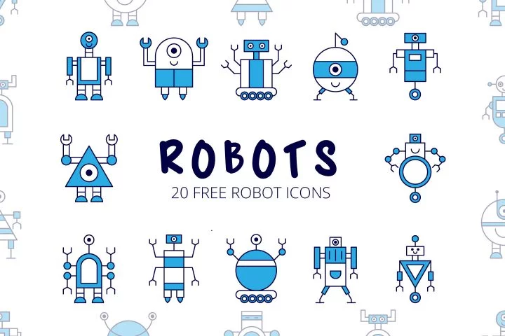 Robot Vector Free Icon Set