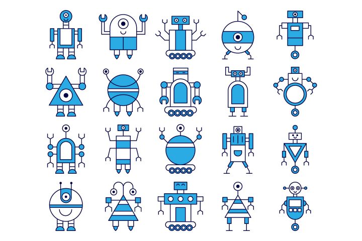 Robot Vector Free Icon Set