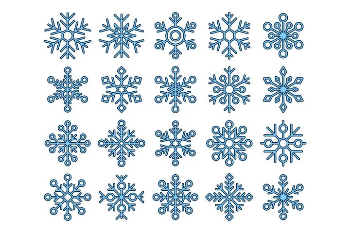 Snowflakes Vector Free Icon Set