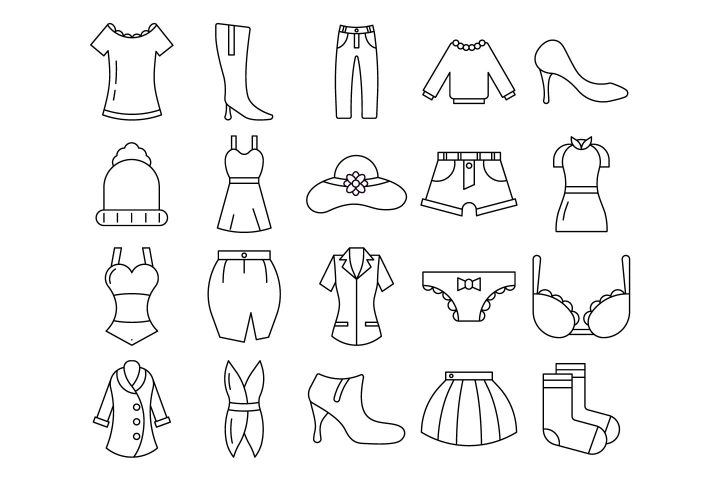 Women Clothes Vector Free Icon Set