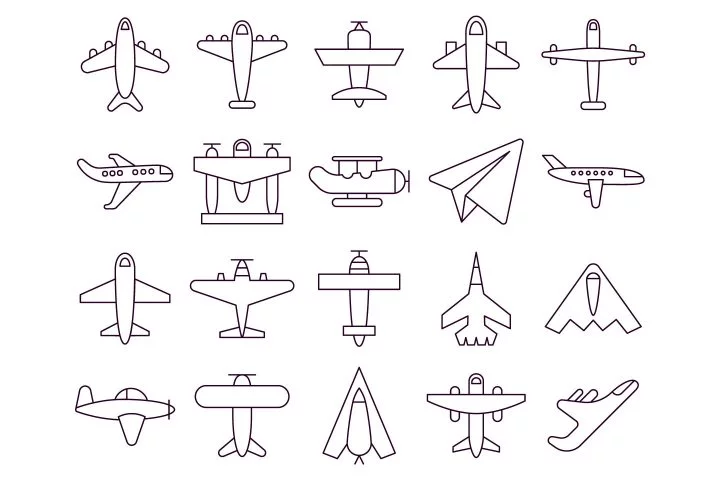 Airplane Vector Free Icon Set