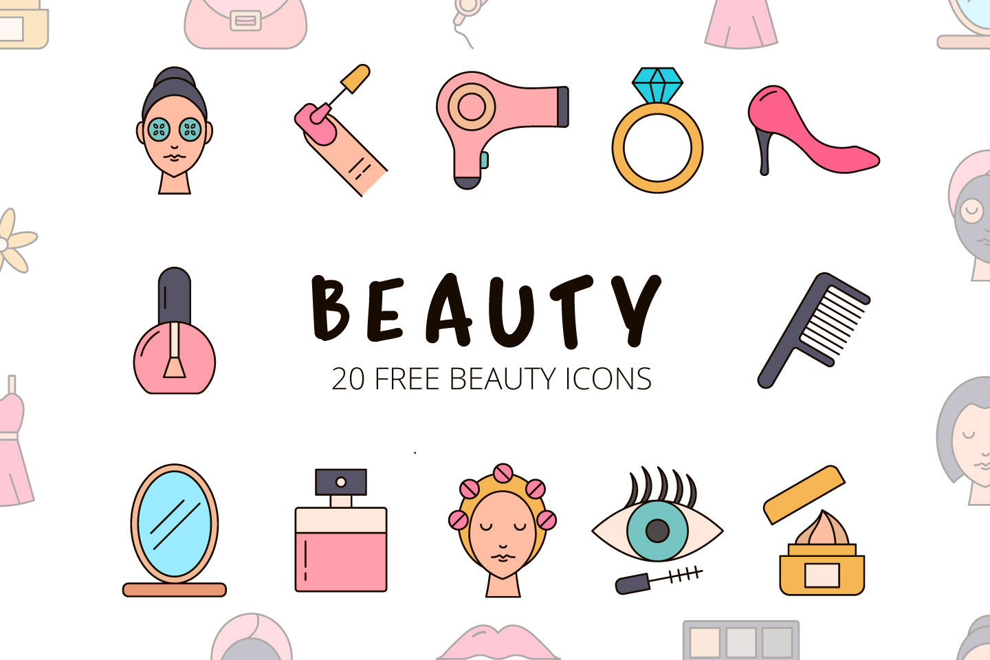 Beauty Vector Free Icon Set