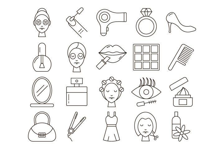 Beauty Vector Free Icon Set