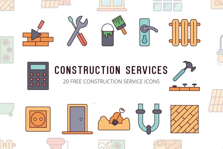 Construction Service Vector Free Icon Set