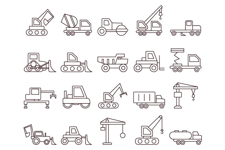Construction Technics Vector Free Icon Set