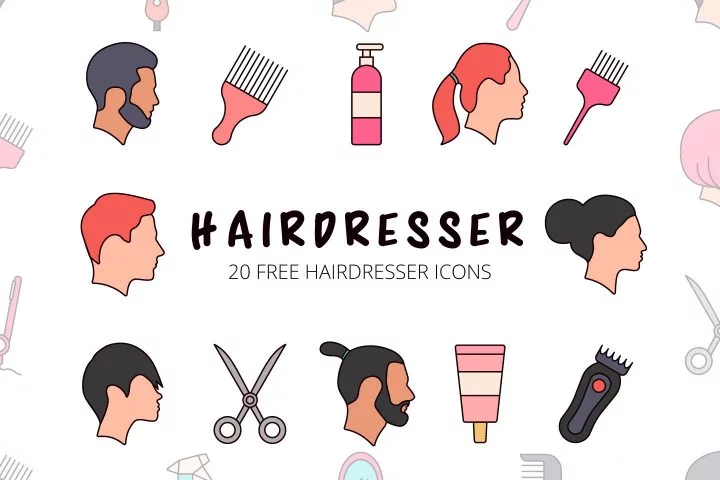 Hairdresser Vector Free Icon Set