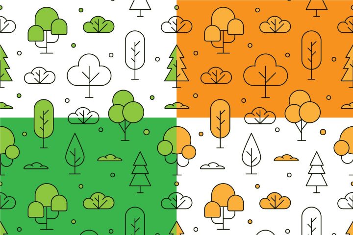 Linear Tree Vector Free Seamless Pattern