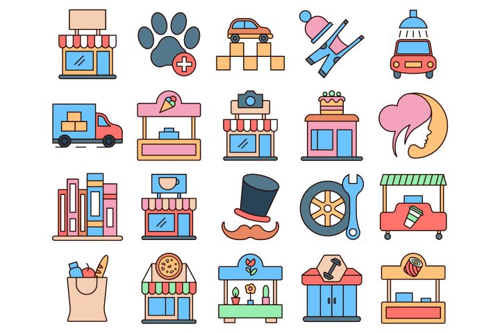 Small Business Vector Free Icon Set