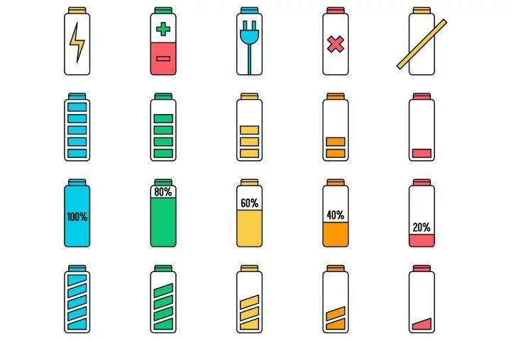 Battery Vector Free Icon Set