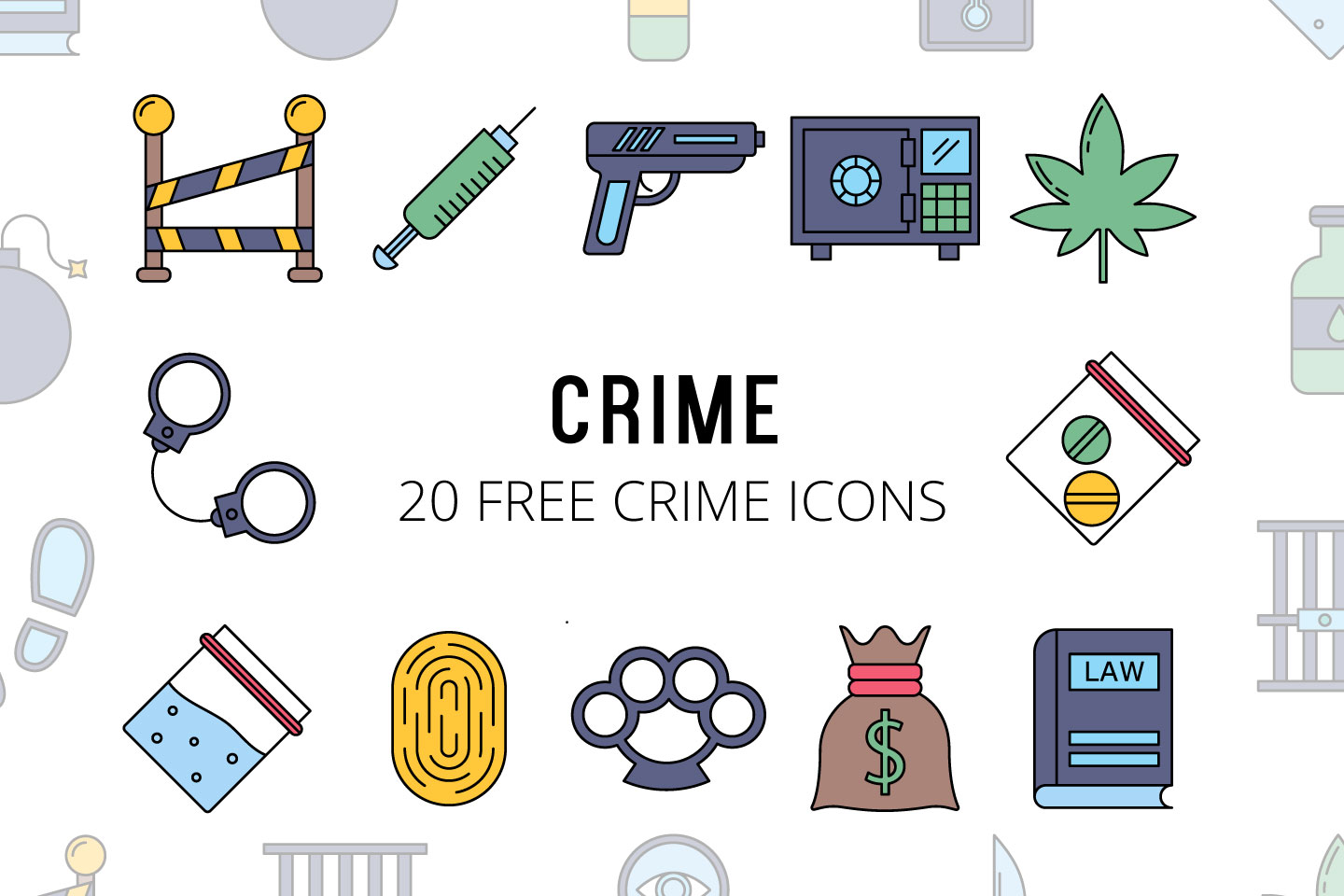 Crime Vector Free Icon Set - GraphicSurf.com
