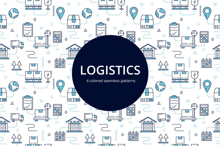 Logistics Vector Free Seamless Pattern