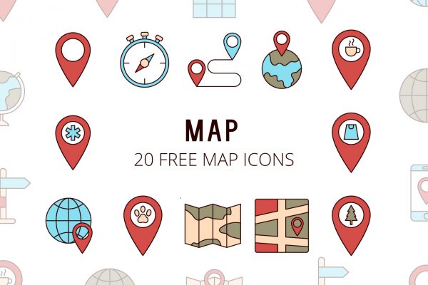 Map Vector Free Icon Set - GraphicSurf.com