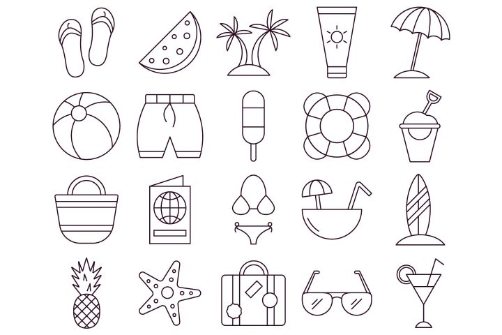 Summer Vector Free Icon Set - GraphicSurf.com