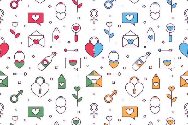 Valentine’s Day Vector Free Seamless Pattern