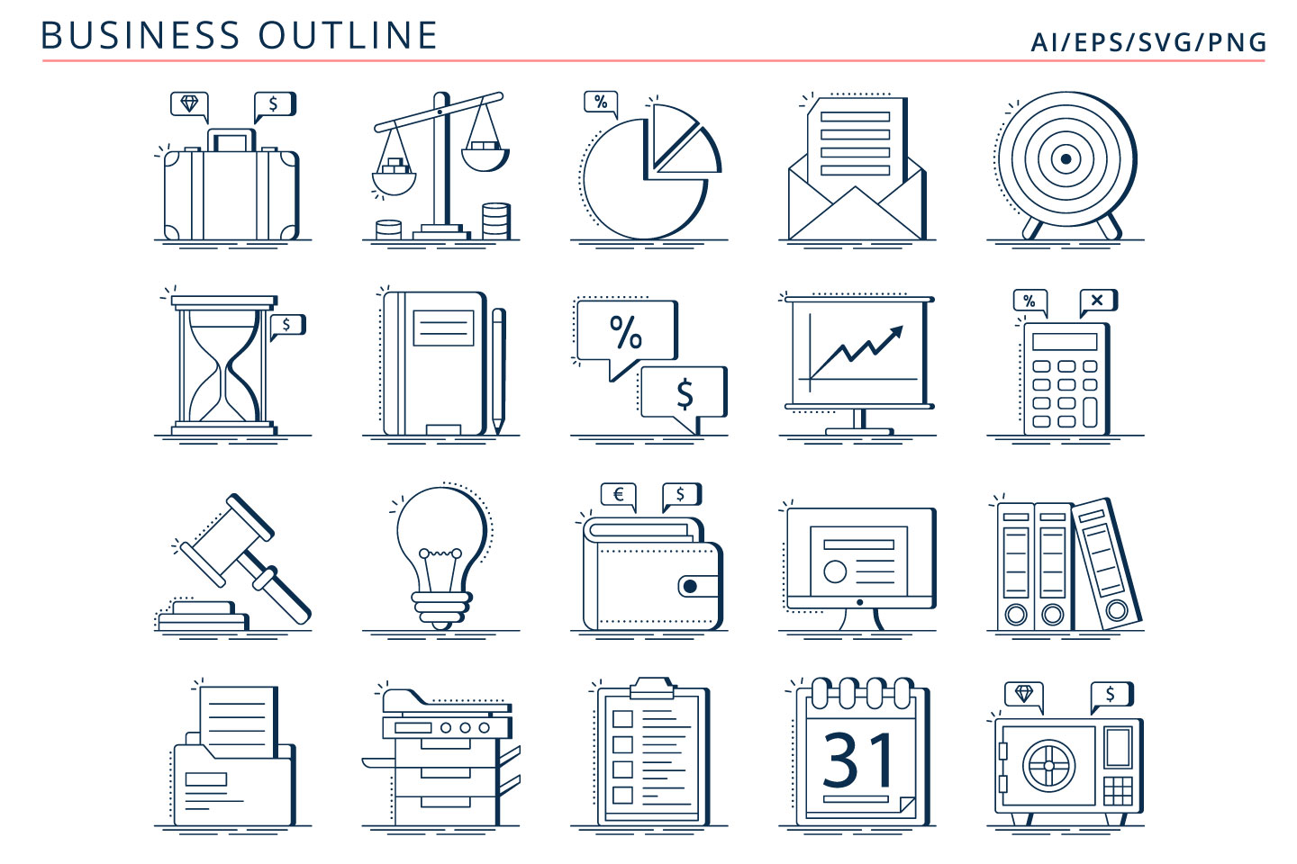 Download 20 Best Free Business Vector Icons Graphicsurf Com