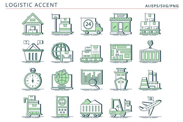 20 Free Logistic Vector Icons