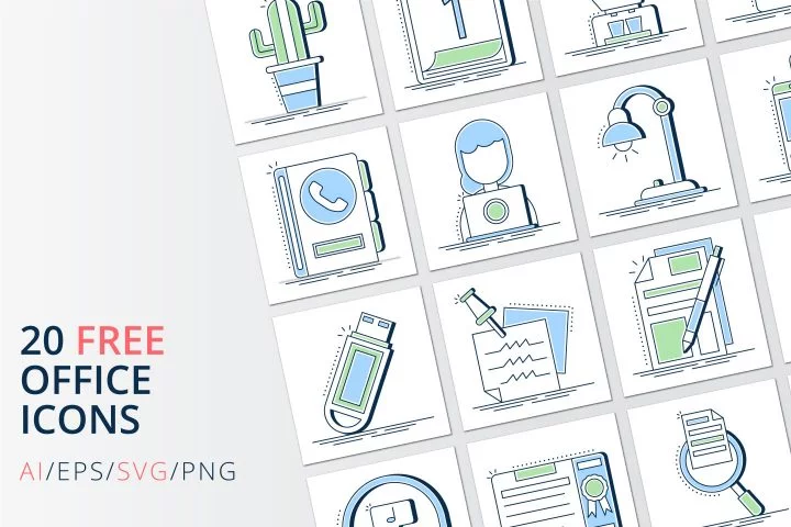 Free 20 Office Vector Icons
