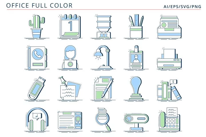 Free 20 Office Vector Icons