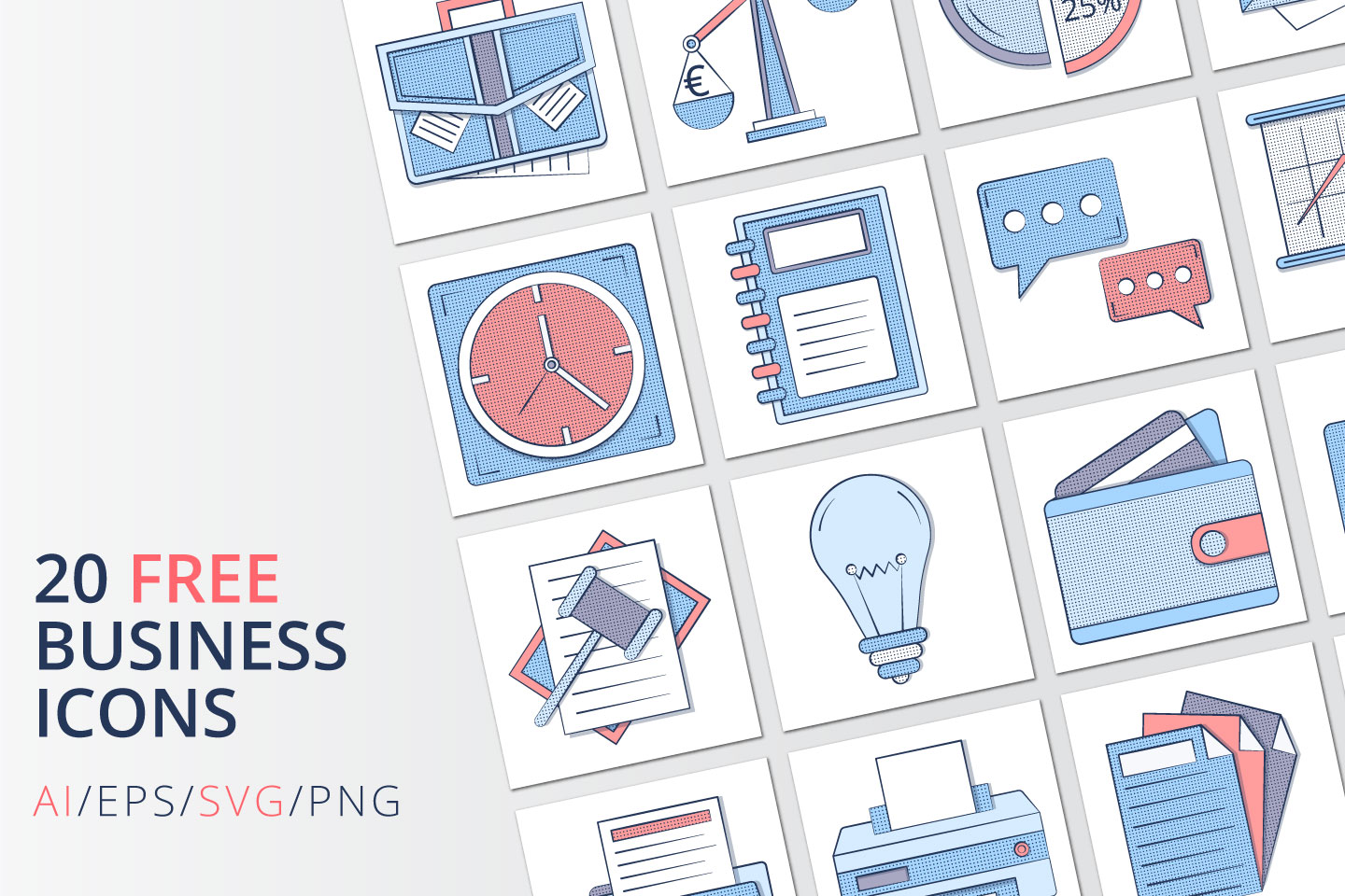 free flat business icons