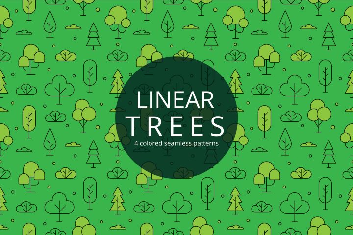 Linear Tree Vector Free Seamless Pattern